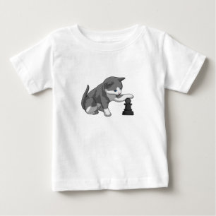 Camiseta Gato no xadrez com bispo de xadrez