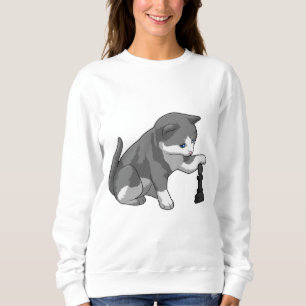 Camiseta Gato no xadrez com bispo de xadrez
