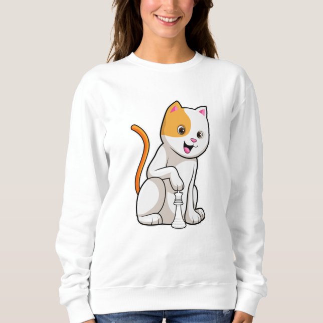 Camiseta Gato no Xadrez com Peão de Xadrez (Frente)
