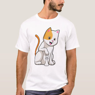 Camiseta Gato no Xadrez com Peão de Xadrez