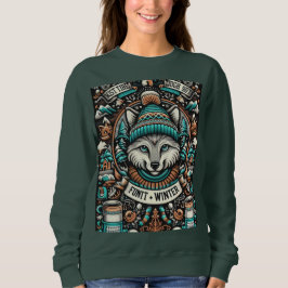 Camiseta Gato num Chapéu de inverno