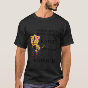 Camiseta Gato nunca subestime um gato com uma bicicleta