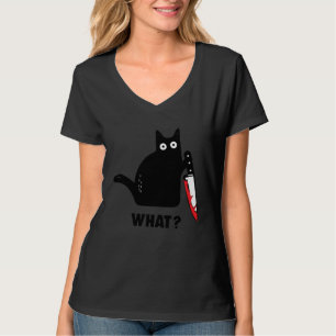 Camiseta gato o que faca Sangrenta bruxa salpico de sangue