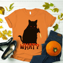 Camiseta Gato o quê? Gato Negro Assassinado com o Dia das B