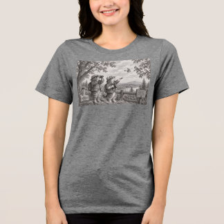 Camiseta Gato Observadores de Pássaros Desenho a Lápis Cami
