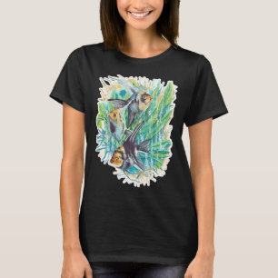 Camiseta Gato Observando Peixes