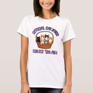 Camiseta Gato Oficial Lover - Coletar "Em Todos"