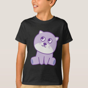 Camiseta gato olhando para o céu