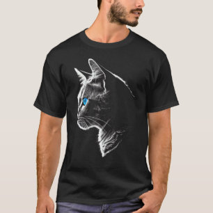 Camiseta Gato Olhos Azuis Animal de Estimação Gato