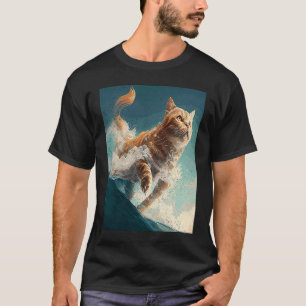 Camiseta Gato Ondas Voadoras