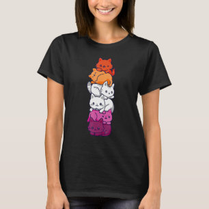 Camiseta Gato Orgulho Lésbico Bandeira Lgbt Gay Fofo