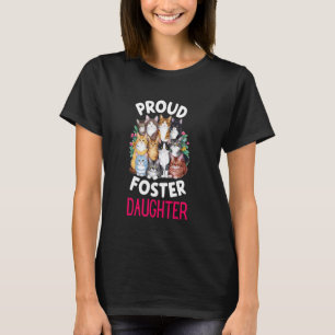 Camiseta Gato Orgulhoso Filha de Adoção de Gato