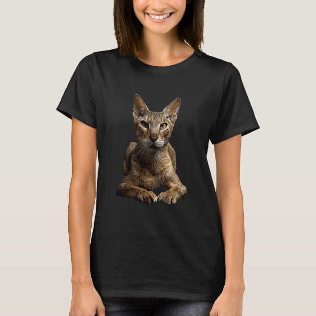 Camiseta Gato Oriental de Pelo Curto (Frente)