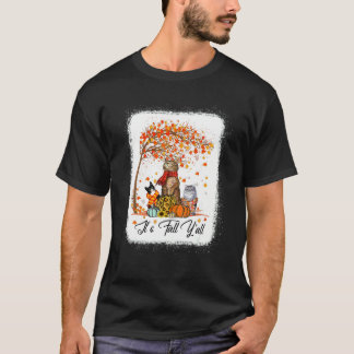Camiseta Gato Outono de Itu2019s Yu2019all Abóboras Hallowe