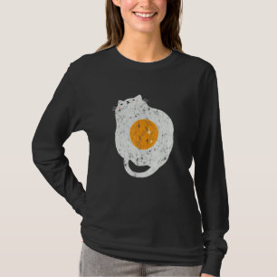 Camiseta Gato Ovo Frito Vintage Comida Gato
