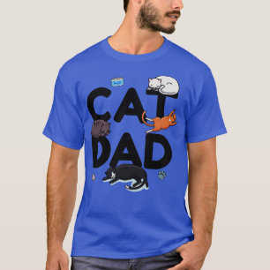 Camiseta Gato Pai Gato Gato, homem, Gatinho, medula (1)