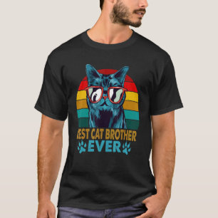 Camiseta Gato Pai Melhor Irmão Gato Vintage Retro Ever