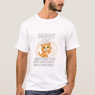 Camiseta Gato Pai Meow Espiral