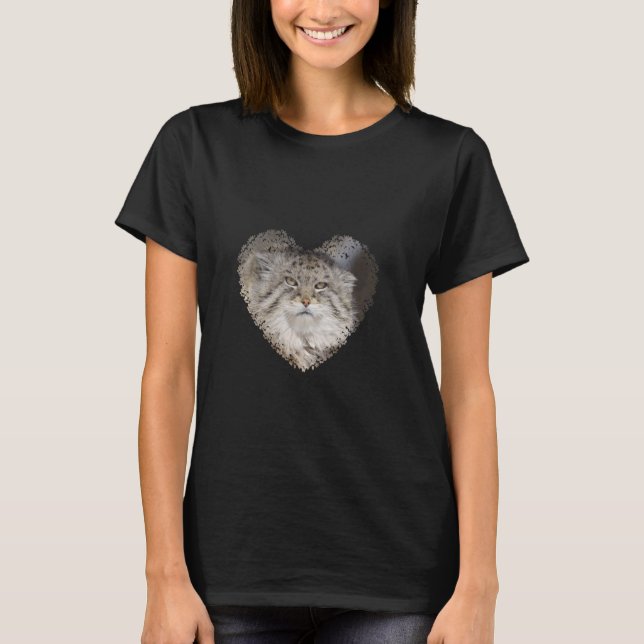 Camiseta Gato Pallas em Forma de Coração (Frente)