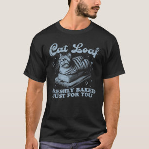 Camiseta Gato Pão Fresco Assado Engraçado Vintage