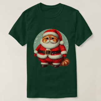 Camiseta Gato Papa Noel