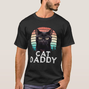 Camiseta Gato Papai Gato Preto Estilo Vintage Anos Oitenta
