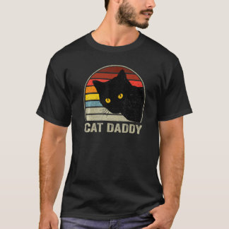 Camiseta Gato Papai Gato Vintage Estilo Retro anos 80 Para 
