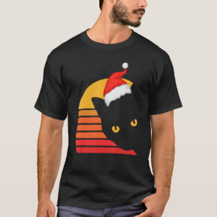Camiseta Gato Papai Noel Natal Kitten Retro Pet X-Mas P