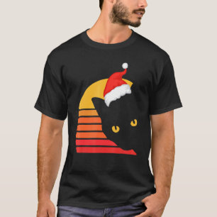 Camiseta Gato Papai Noel Natal Kitten Retro Pet X Mas P