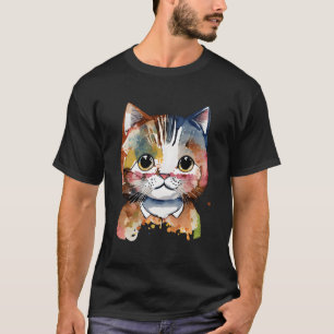 Camiseta Gato Para Adoção Colorida De Gatinhos De Gato