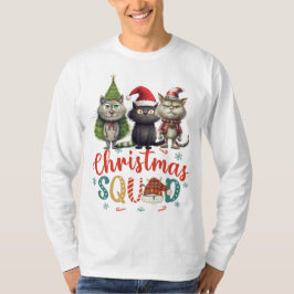 Camiseta Gato para amantes de gatos para Natal SQUAD engraç
