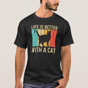 Camiseta Gato Para Homens Mulheres Gato Preto Pessoa Gato