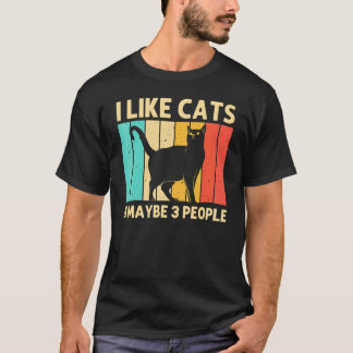 Camiseta Gato Para Homens Mulheres Gato Preto Pessoa Gatos