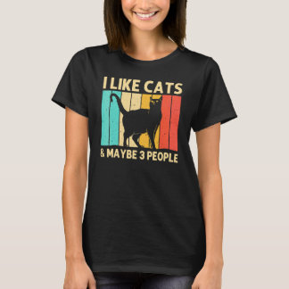 Camiseta Gato Para Homens Mulheres Gato Preto  Pessoa Gatos