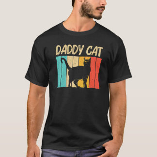 Camiseta Gato Para Homens Pai Gato Preto Pessoa Gatos