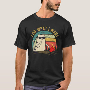 Camiseta Gato Para Meninas Eu Faço O Que Quero Com Meu Gato