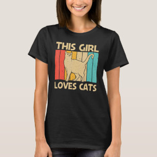 Camiseta Gato Para Meninas Gato Gato Gato Gato Animais De C