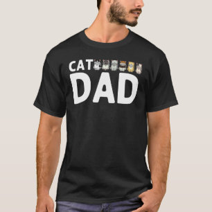 Camiseta Gato Para Pai Homens Gato Fofo Animais de Estimaçã