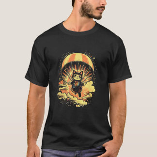 Camiseta Gato Pára-quedas Salto Pára-quedismo Salto de Para