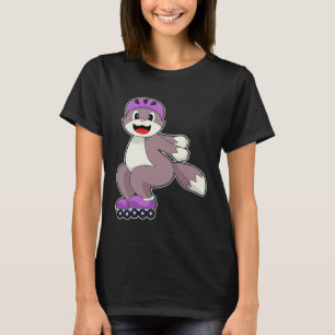 Camiseta Gato Patinação inline Patins Esportes