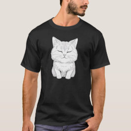 Camiseta Gato Pawsome Padrão - Gatinho Relaxado TSQ