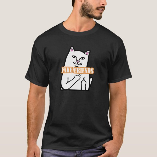 Camiseta Gato Pecado Falso Amigos (Frente)