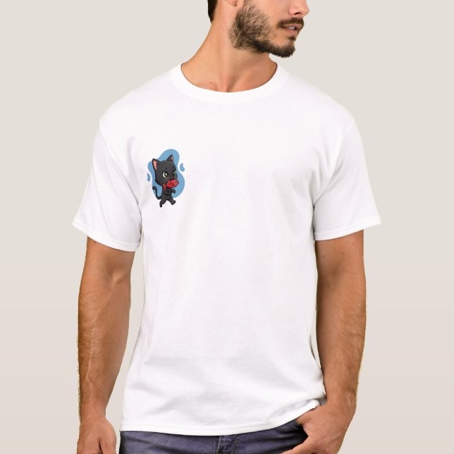 Camiseta Gato Peixe Sortudo (Frente)