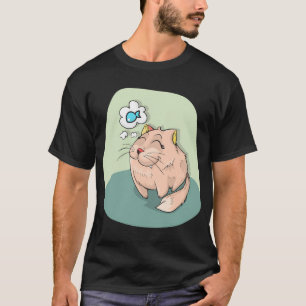 Camiseta Gato Pensando em Peixe