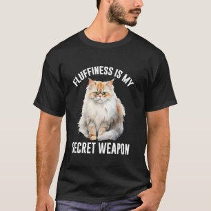 Camiseta Gato Persa A FOFURA É MINHA ARMA SECRETA Engraçado
