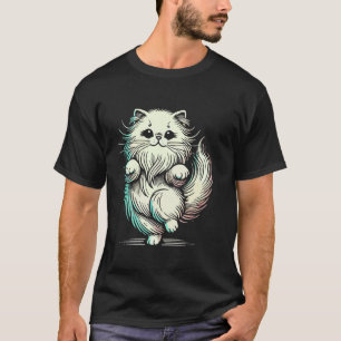 Camiseta Gato Persa Adorável