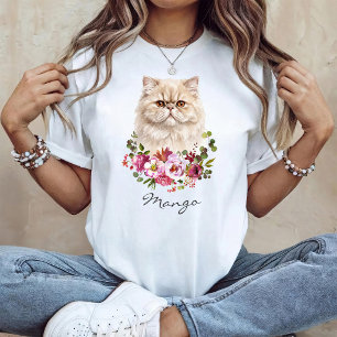 Camiseta Gato Persa Aquarela