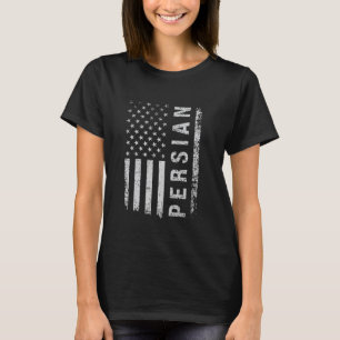 Camiseta Gato Persa Bandeira Americana