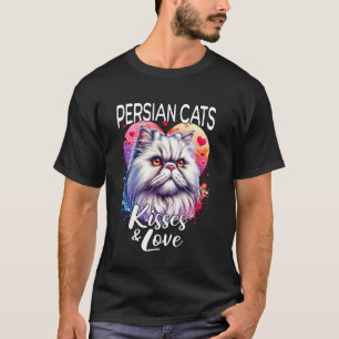 Camiseta Gato Persa Beijos Amor de Gato Persa