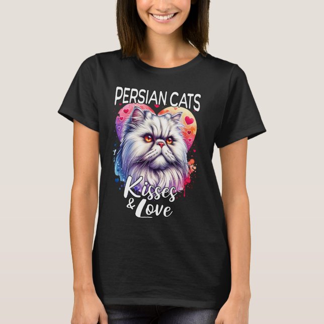 Camiseta Gato Persa Beijos Gato Persa Amor (Frente)